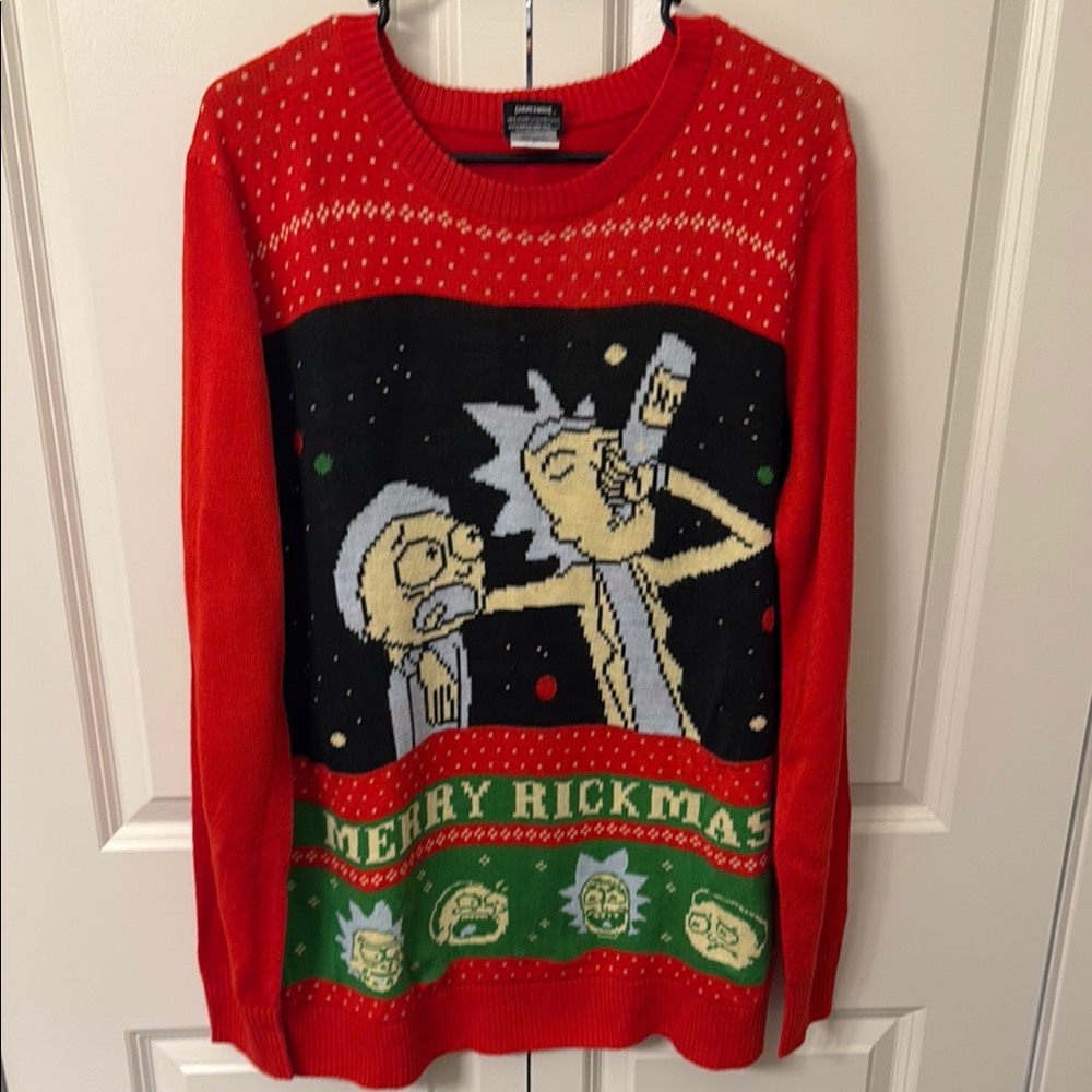Merry Rickmas Crewneck Holiday Sweater